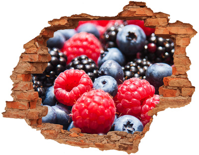 Hole in the wall sticker Forest fruits