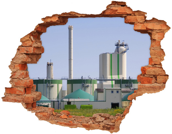 Hole in the wall sticker Biogas plant