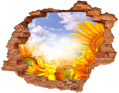 Hole in the wall sticker Sunflowers in the sunlight