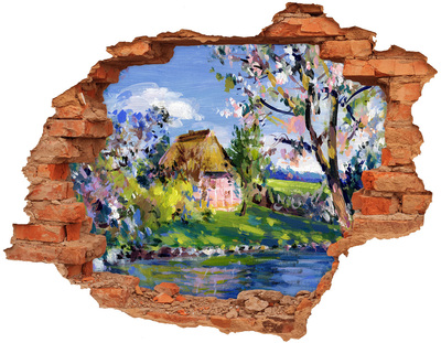 Hole in the wall sticker A charming country cottage
