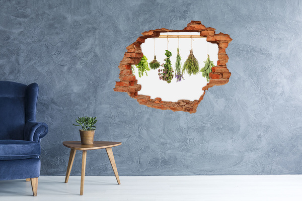 3D wall hole wallpaper Herbal string