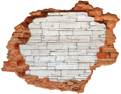 Hole wall sticker White wall stone