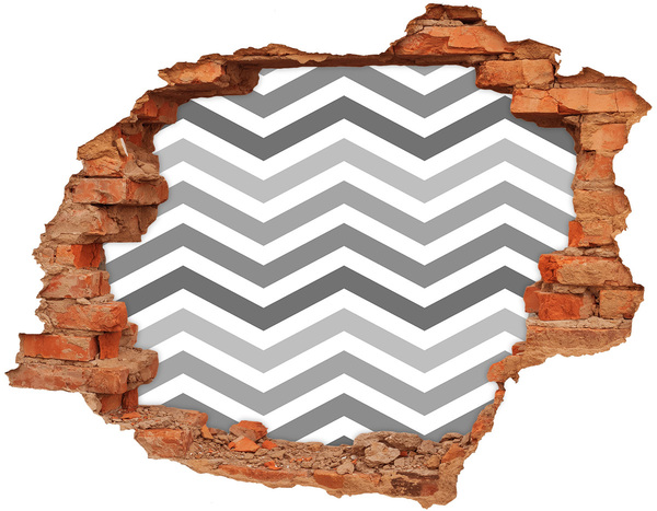 3D wall hole Broken Chevron Wall