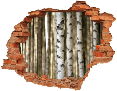 Hole wall sticker A forest oasis in concrete