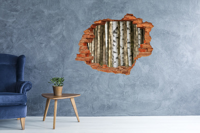 Hole wall sticker A forest oasis in concrete