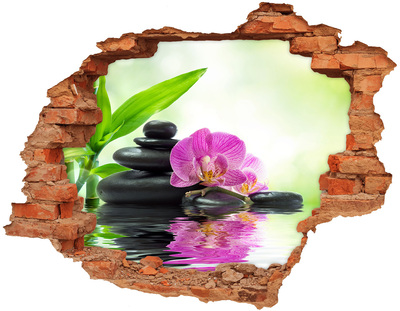 Hole wall sticker Relaxing orchid garden