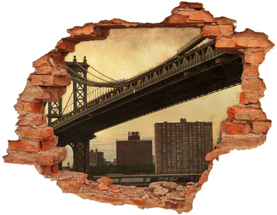 3D wall hole New York Bridge