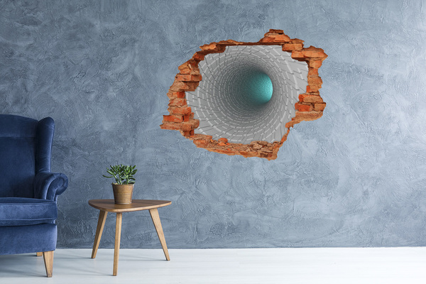 Hole wall sticker 3D tunnel