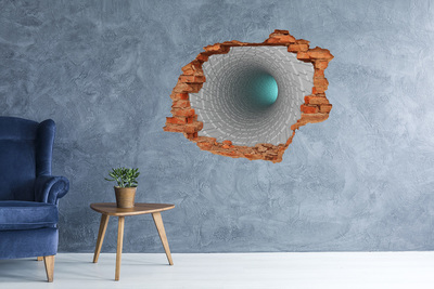 Hole wall sticker 3D tunnel