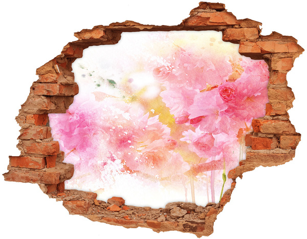 Hole in the wall decal Flowers