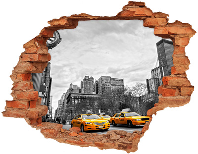 Hole in the wall sticker New York City Taxis in the Urban Landscape