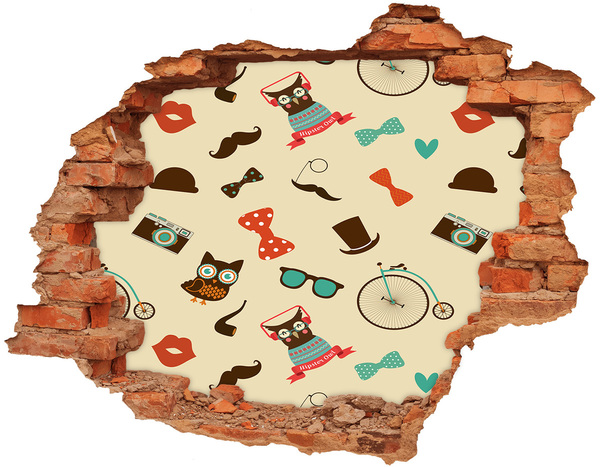 Hole in the wall sticker Stylish patterns and accessories