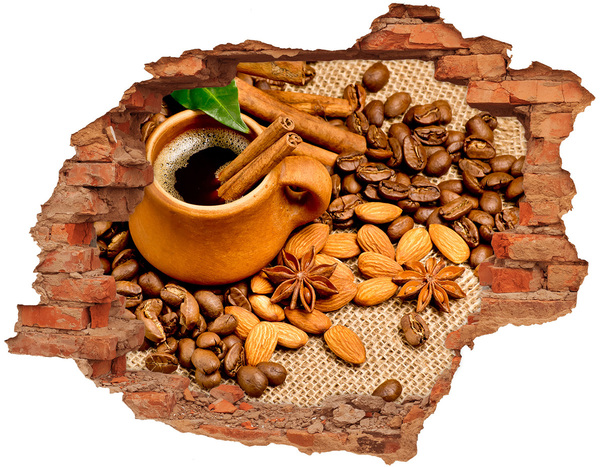 Hole wall sticker A coffee feast at a hole in the wall