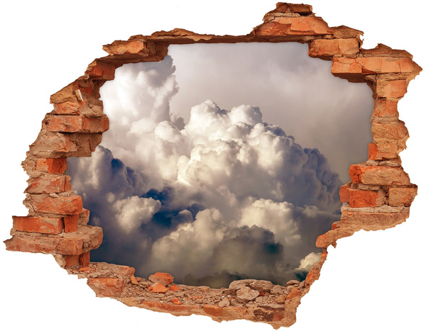 Hole in the wall decal Clouds behind the wall