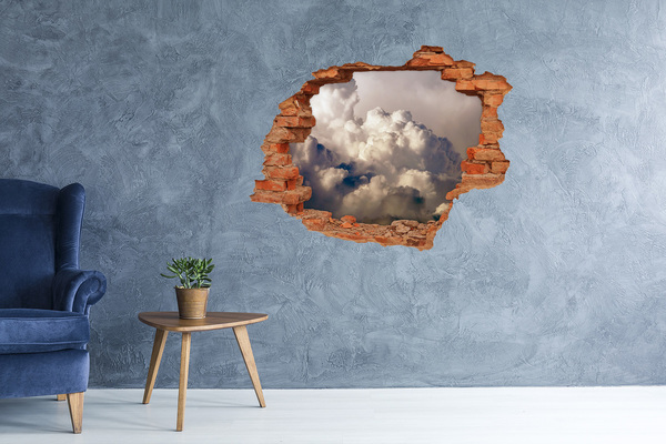 Hole in the wall decal Clouds behind the wall