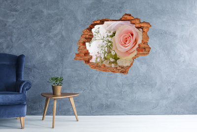 Hole in the wall sticker Bouquet of flowers