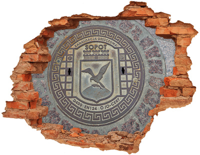 Hole wall sticker Sopot – Municipal Sewer Cover