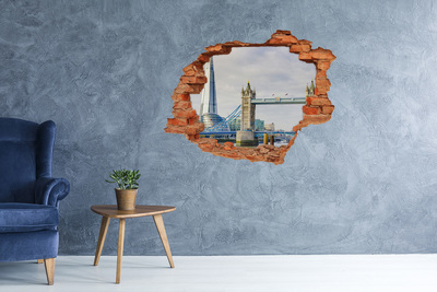 Hole wall sticker The Tower of London through a hole in the wall
