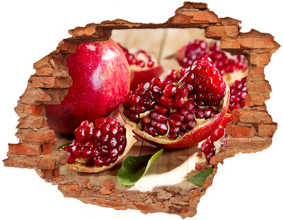 Hole wall sticker Pomegranate in a hole in the wall