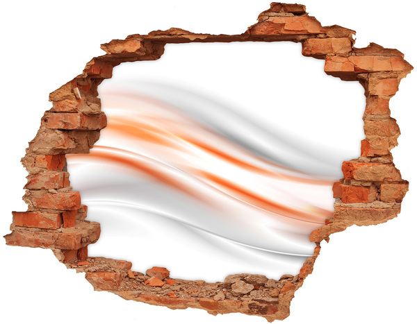 3D wall hole Futuristic landscape