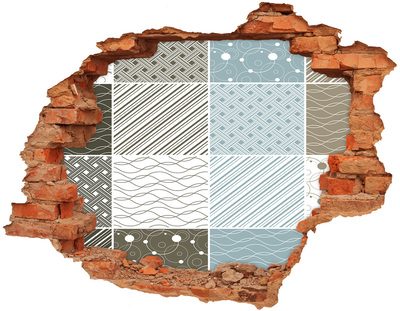 Hole in the wall sticker Geometric patterns