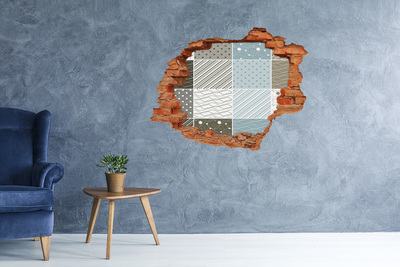 Hole in the wall sticker Geometric patterns