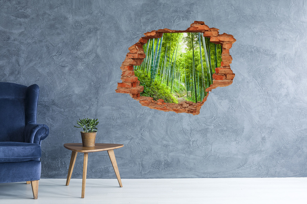 Hole wall sticker Bamboo forest