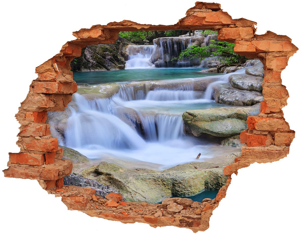 Hole in the wall decal Cascade in the forest