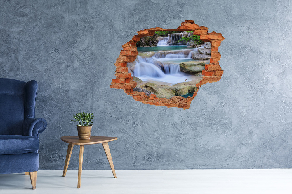 Hole in the wall decal Cascade in the forest