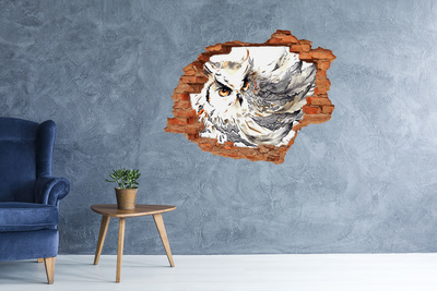 Hole in the wall decal An owl in flight