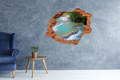 Hole in the wall decal Waterfalls in a tropical paradise