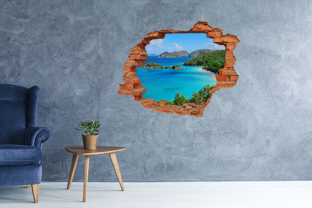 Hole in the wall sticker Virgin Islands