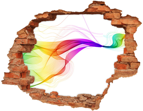 Hole in the wall sticker A colorful burst of energy