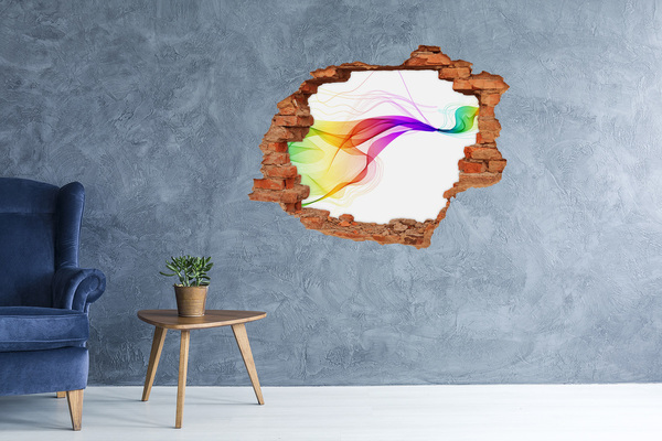 Hole in the wall sticker Colorful abstraction