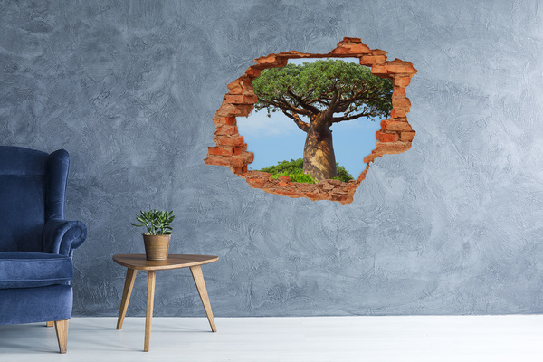 Hole in the wall sticker Baobab