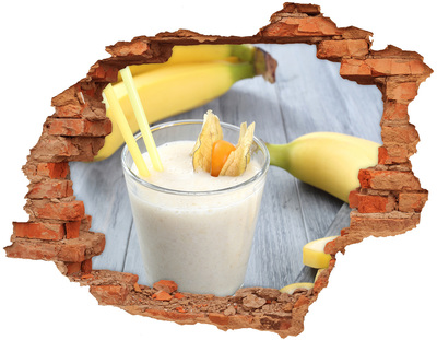 Hole wall sticker Banana cocktail