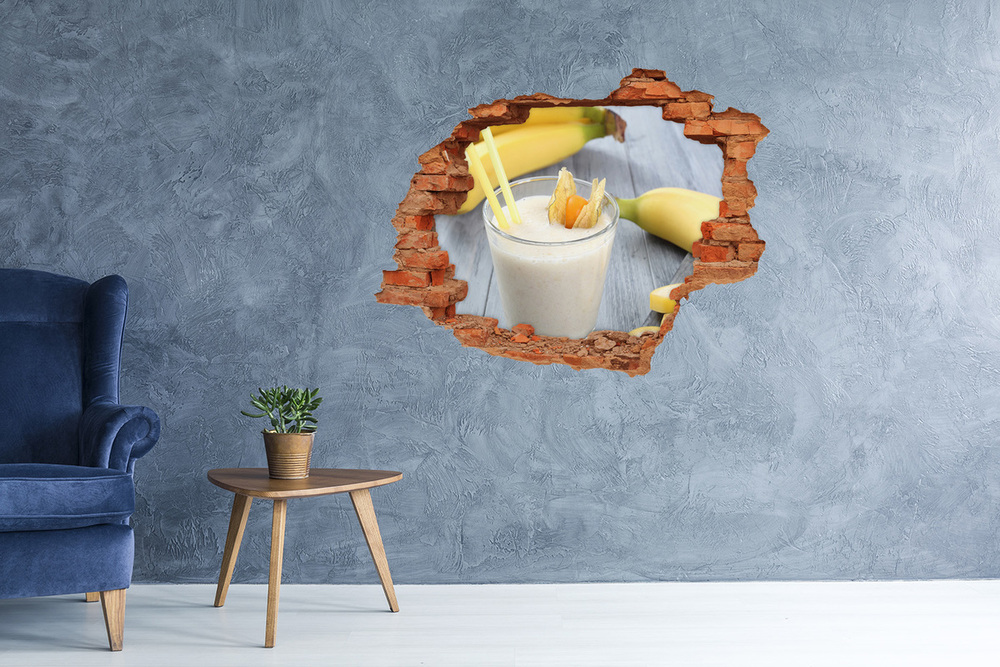 Hole wall sticker Banana cocktail