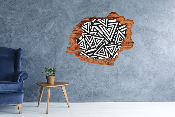 Hole in the wall sticker Triangles