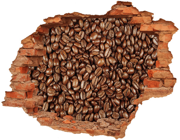 Hole in the wall sticker Coffee beans