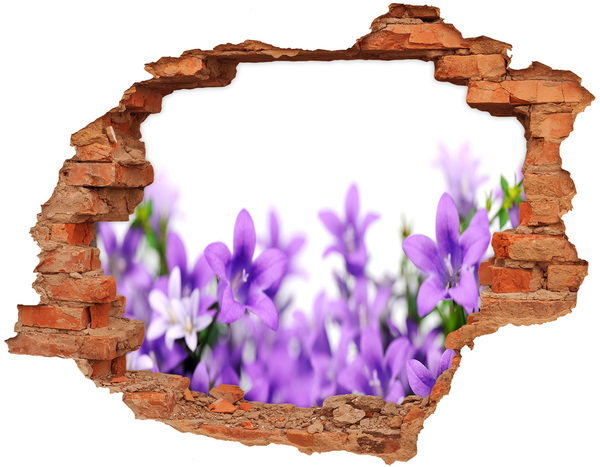 3D wall hole Purple bells