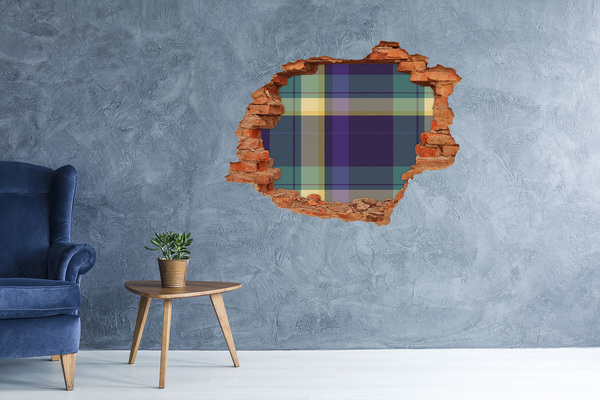 3D wall hole Checkered pattern on the wall