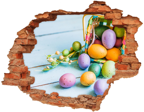 Hole wall sticker Easter eggs