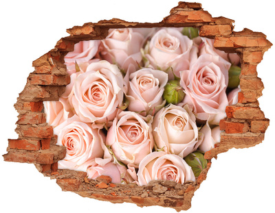 3D wall hole Roses in a Hole in the Wall