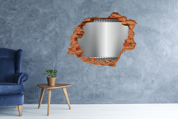 Hole in the wall sticker Metal background