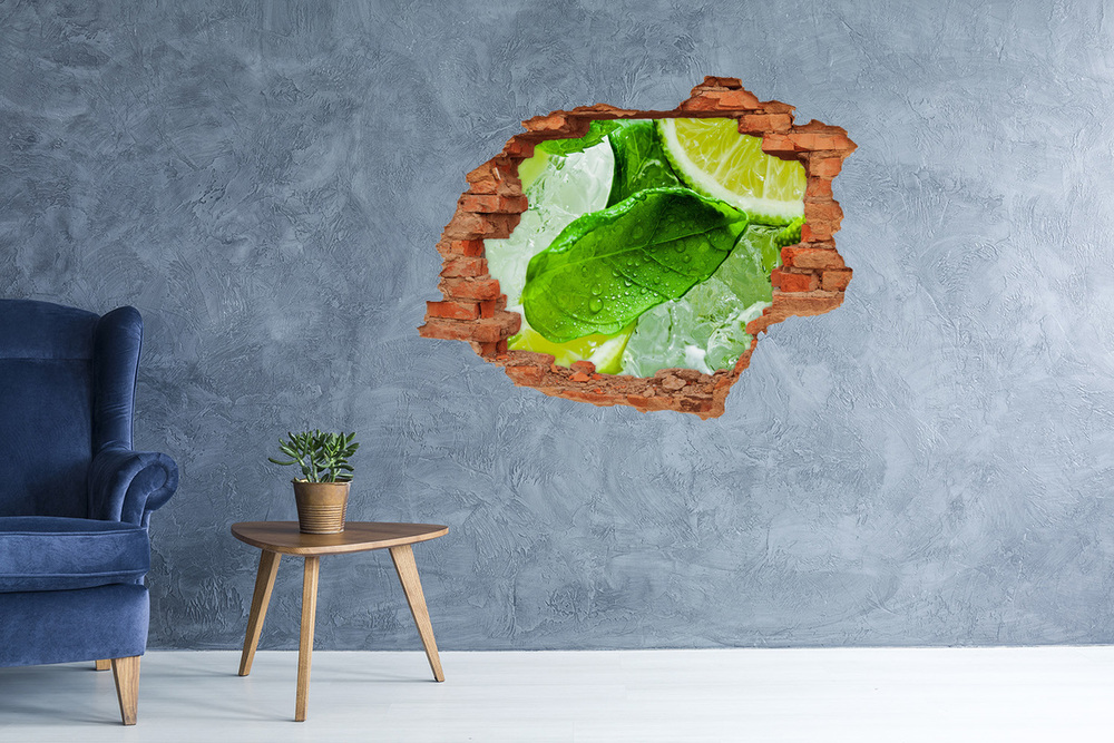 Hole wall sticker Ice lime