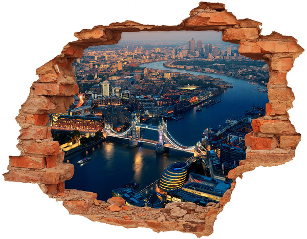 Hole in the wall sticker Tower Bridge in London