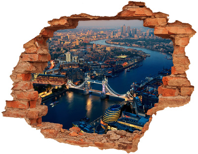 Hole in the wall sticker London from a bird's eye view