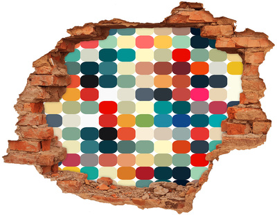 Hole in the wall sticker Geometric background