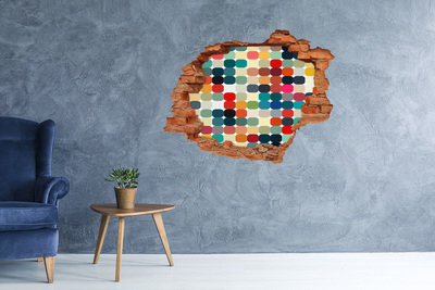 Hole in the wall sticker Geometric background