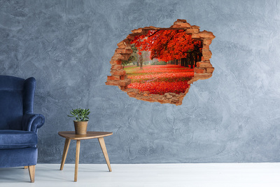 Hole in the wall sticker Trees in autumn